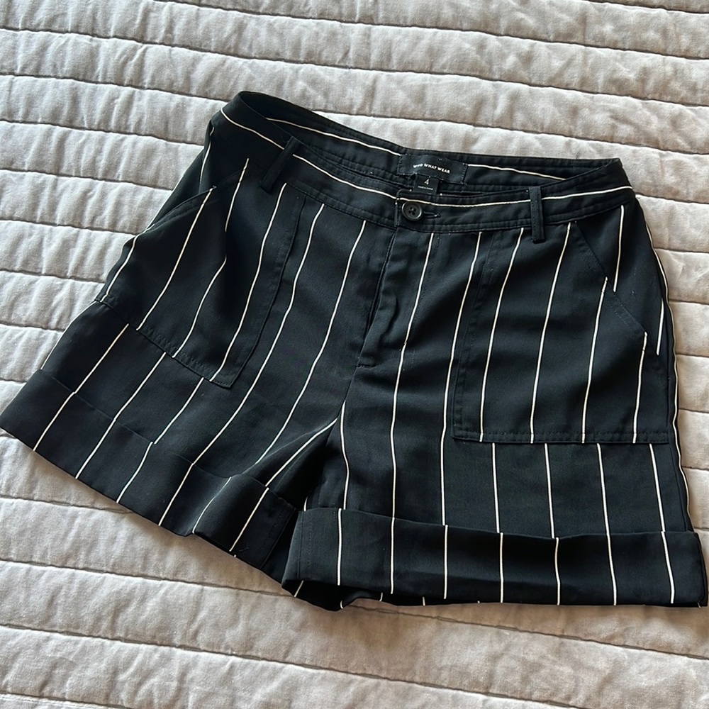 Who What Wear Pinstripe Shorts of Work!